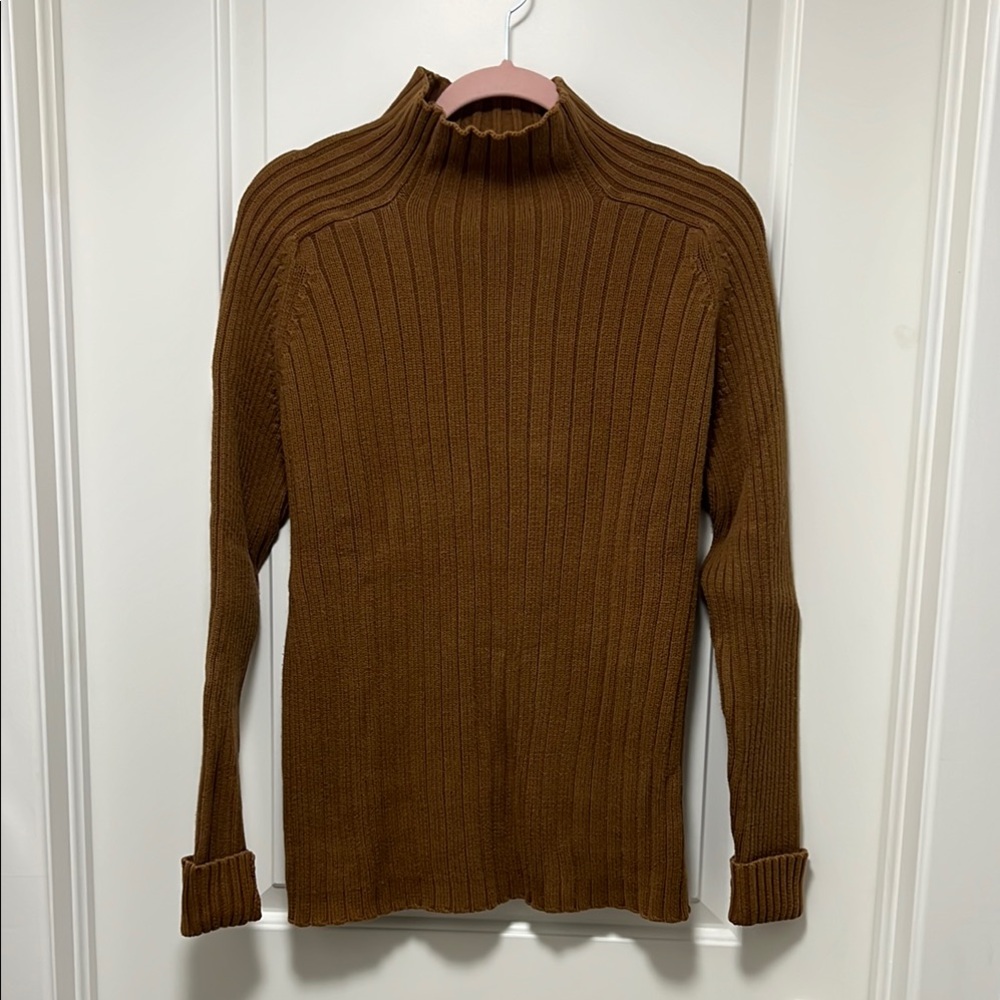 Campus Crew Brown Ribbed Sweater